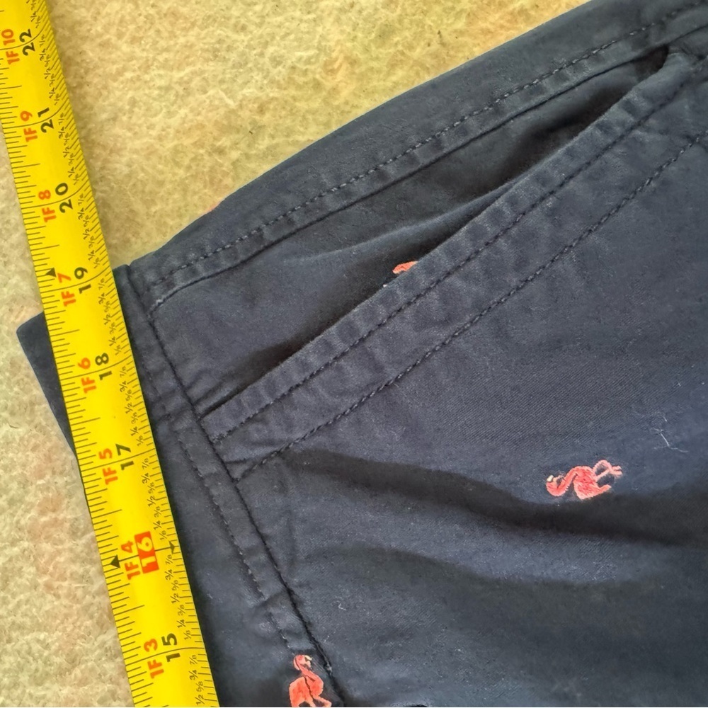 Talbots Navy Relaxed Chinos With Pink Flamingos 16 - Picture 5 of 8